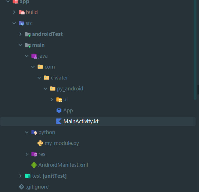 py代码在Android项目中的位置